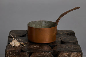 Small French Copper Saucepan with an Iron Handle