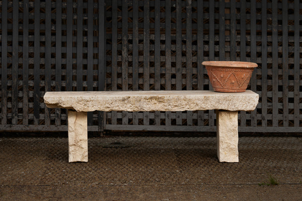 French 3 Piece Garden Bench in Burgundy Stone