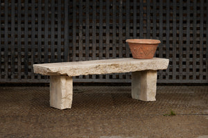 French 3 Piece Garden Bench in Burgundy Stone
