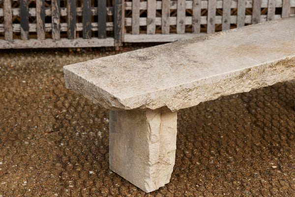 French 3 Piece Garden Bench in Burgundy Stone