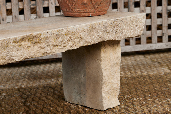 French 3 Piece Garden Bench in Burgundy Stone