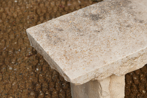 French 3 Piece Garden Bench in Burgundy Stone