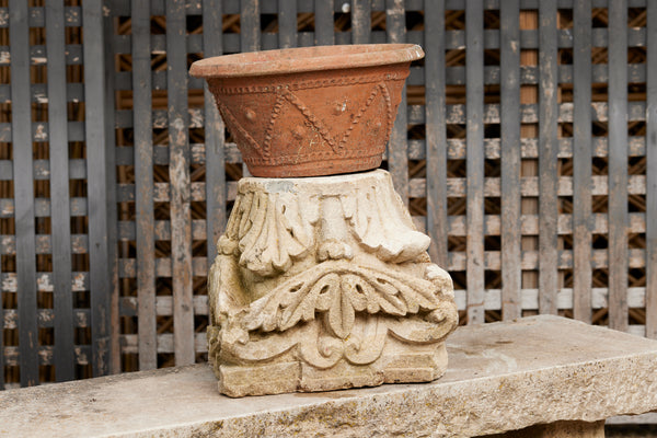 17th Century French Carved Limestone Capital