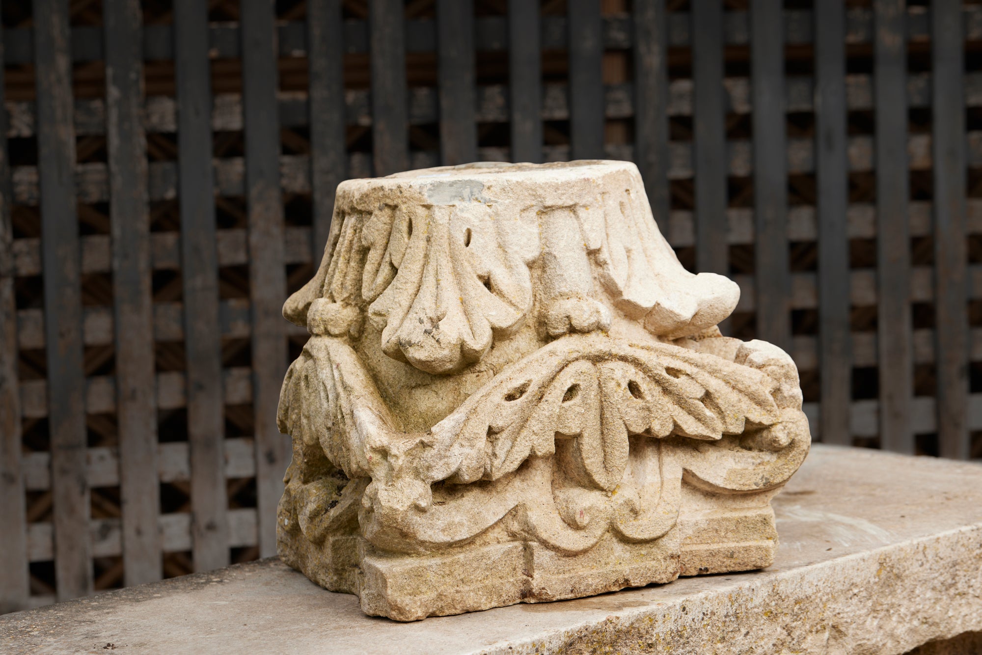 17th Century French Carved Limestone Capital