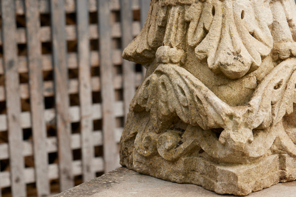 17th Century French Carved Limestone Capital