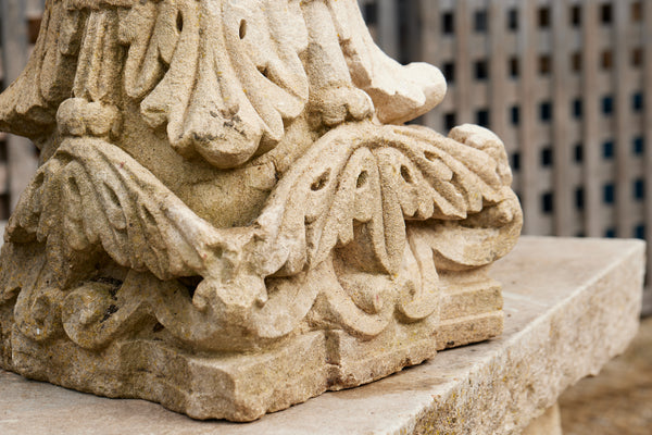 17th Century French Carved Limestone Capital