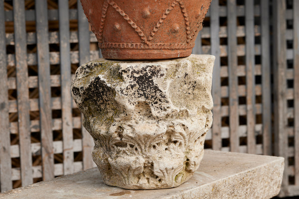1st Century Roman Carved Corinthian Limestone Capital