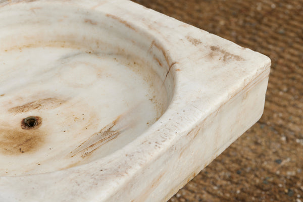 Early 19th Century Spanish White Marble Two Basin Garden Sink