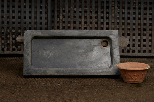 18th Century Carved Slate Sink from Anjou, France