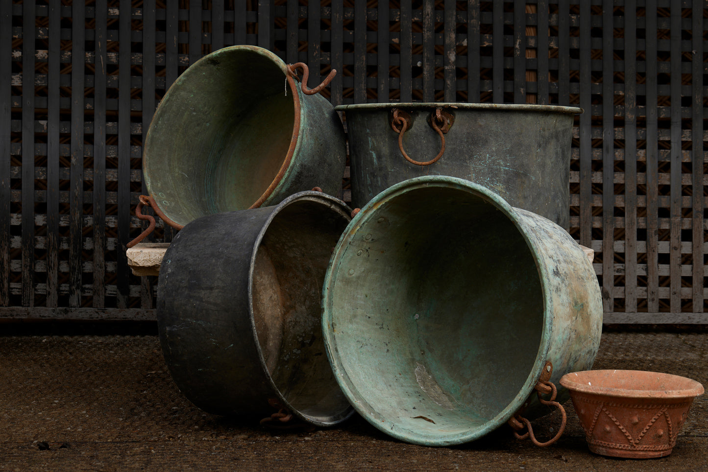 Selection of Copper & Bronze Planters from Greece & Turkey