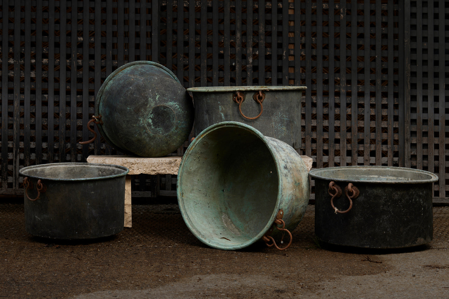 Selection of Copper & Bronze Planters from Greece & Turkey