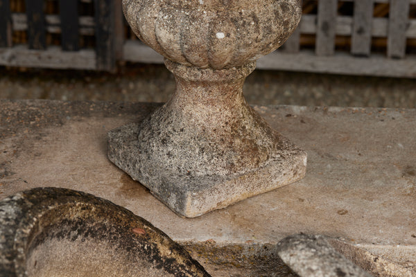 Set of Six Classical French Cast Stone Urns by Grandon Frères