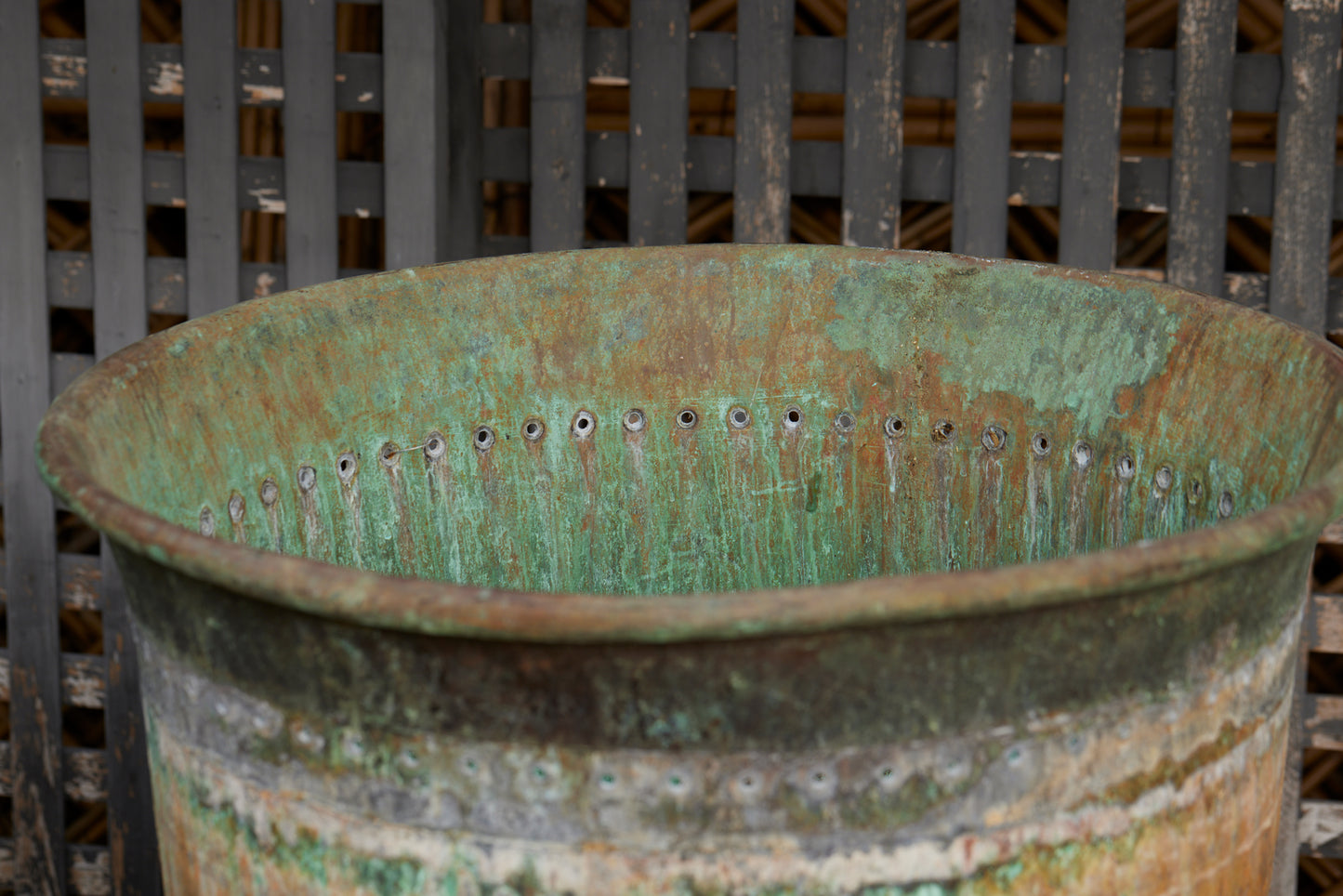 Late 19th Century French Industrial Cooking Vessel on Iron Stand