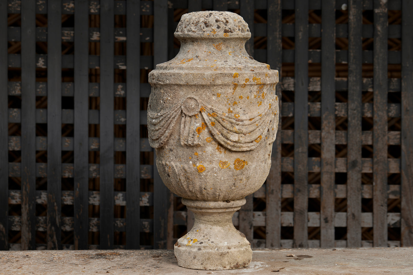 18th Century Carved Stone Finial Urn