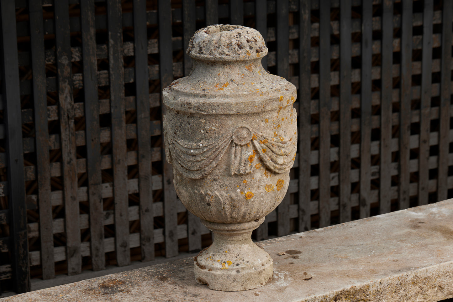18th Century Carved Stone Finial Urn