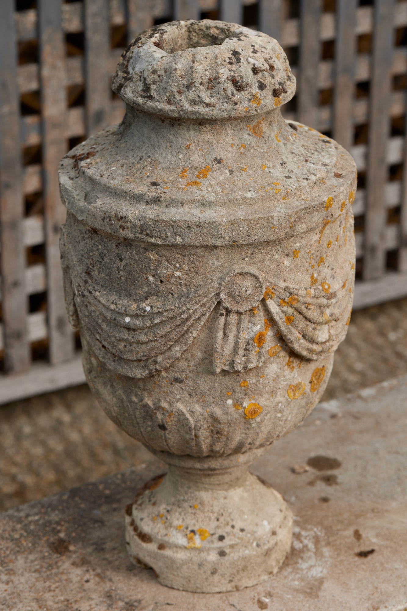 18th Century Carved Stone Finial Urn