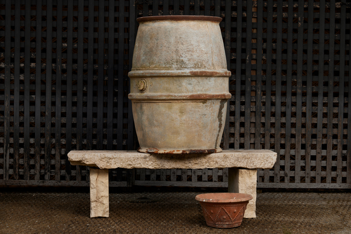 French Zinc Barrel from the 19th Century