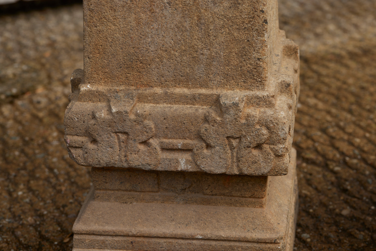 19th Century Angol-Indian Limestone Obelisk