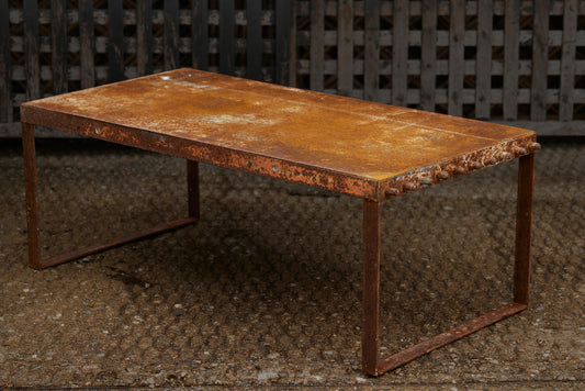 Mid 20th Century French Iron & Steel Coffee Table