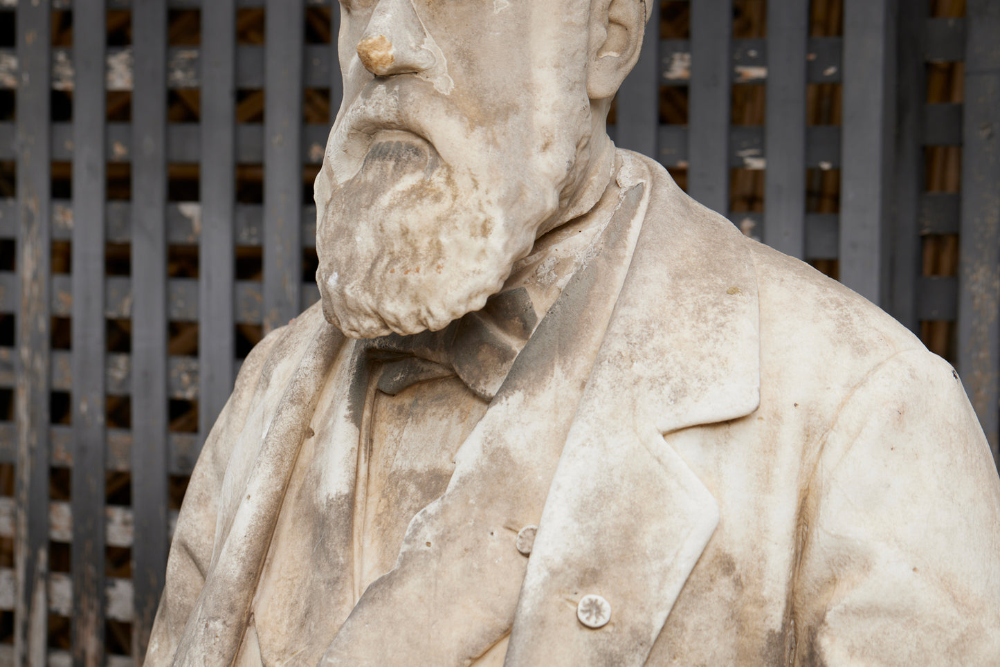 Carved French White Marble Bust of Dutch/Flemish Statesman Dostriez
