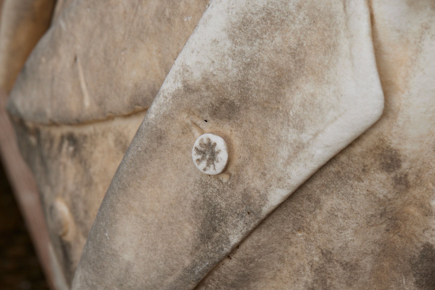 Carved French White Marble Bust of Dutch/Flemish Statesman Dostriez