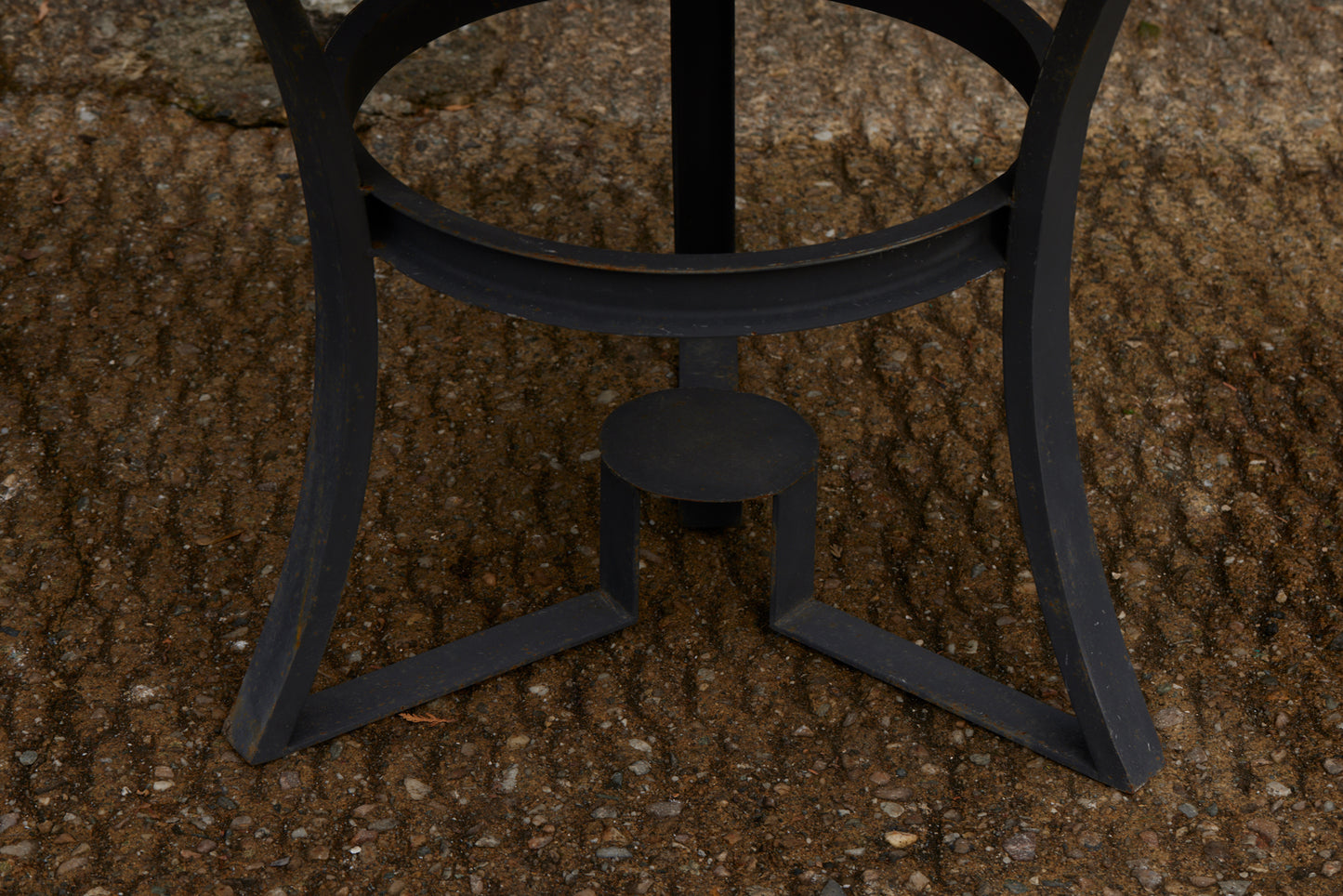 Wrought Iron Moroccan Garden with Marble Top featuring a Bec de Corbin Edge