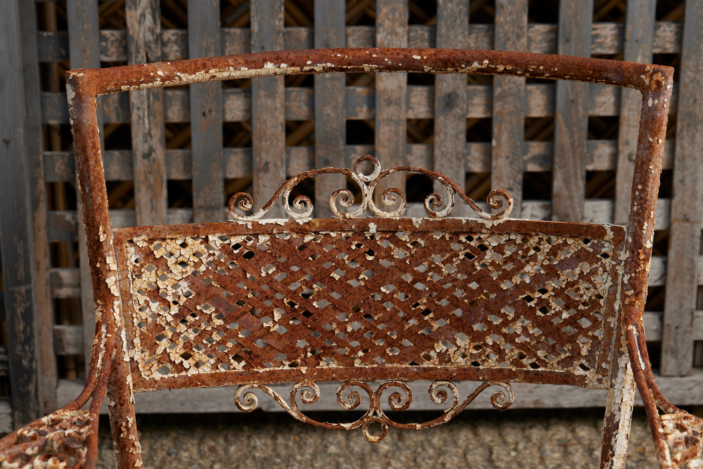 19th Century French Pierced Work & Wrought Iron Garden Chair