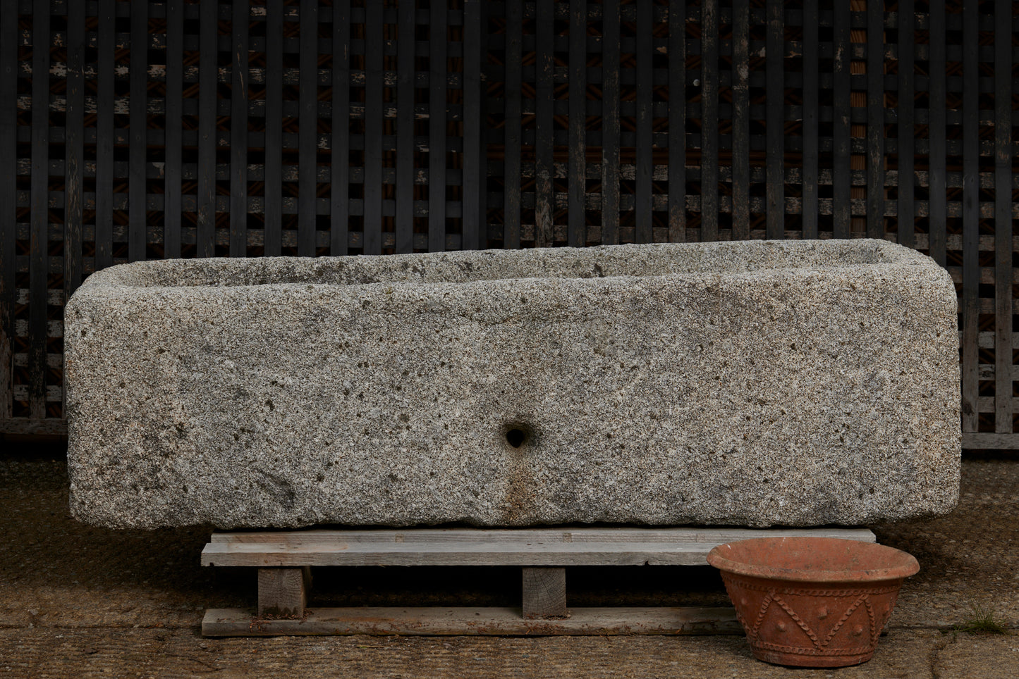 18th Century French White Granite Biche Trough