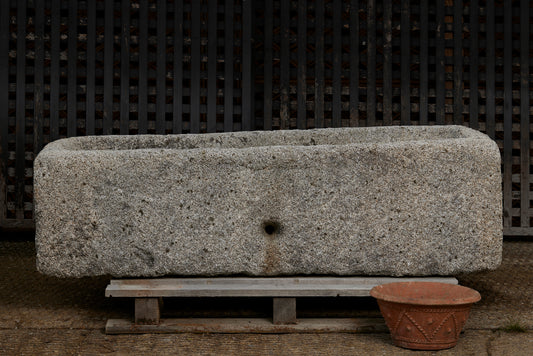 18th Century French White Granite Biche Trough