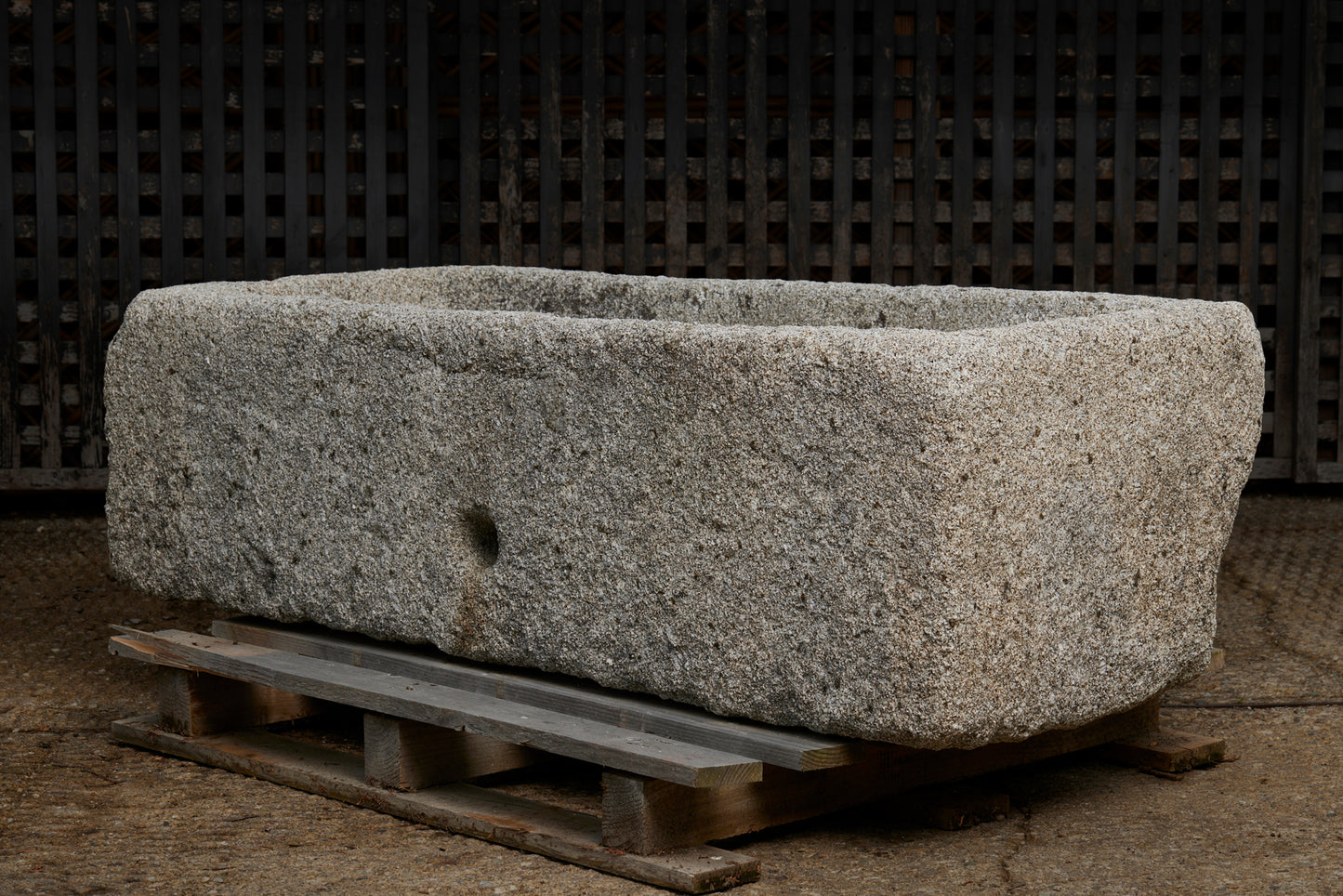 18th Century French White Granite Biche Trough