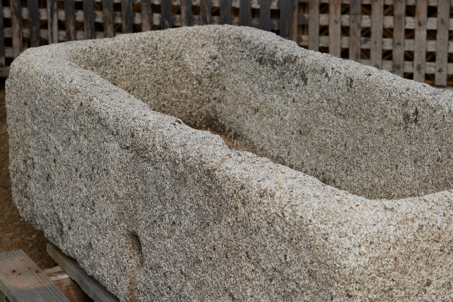 18th Century French White Granite Biche Trough
