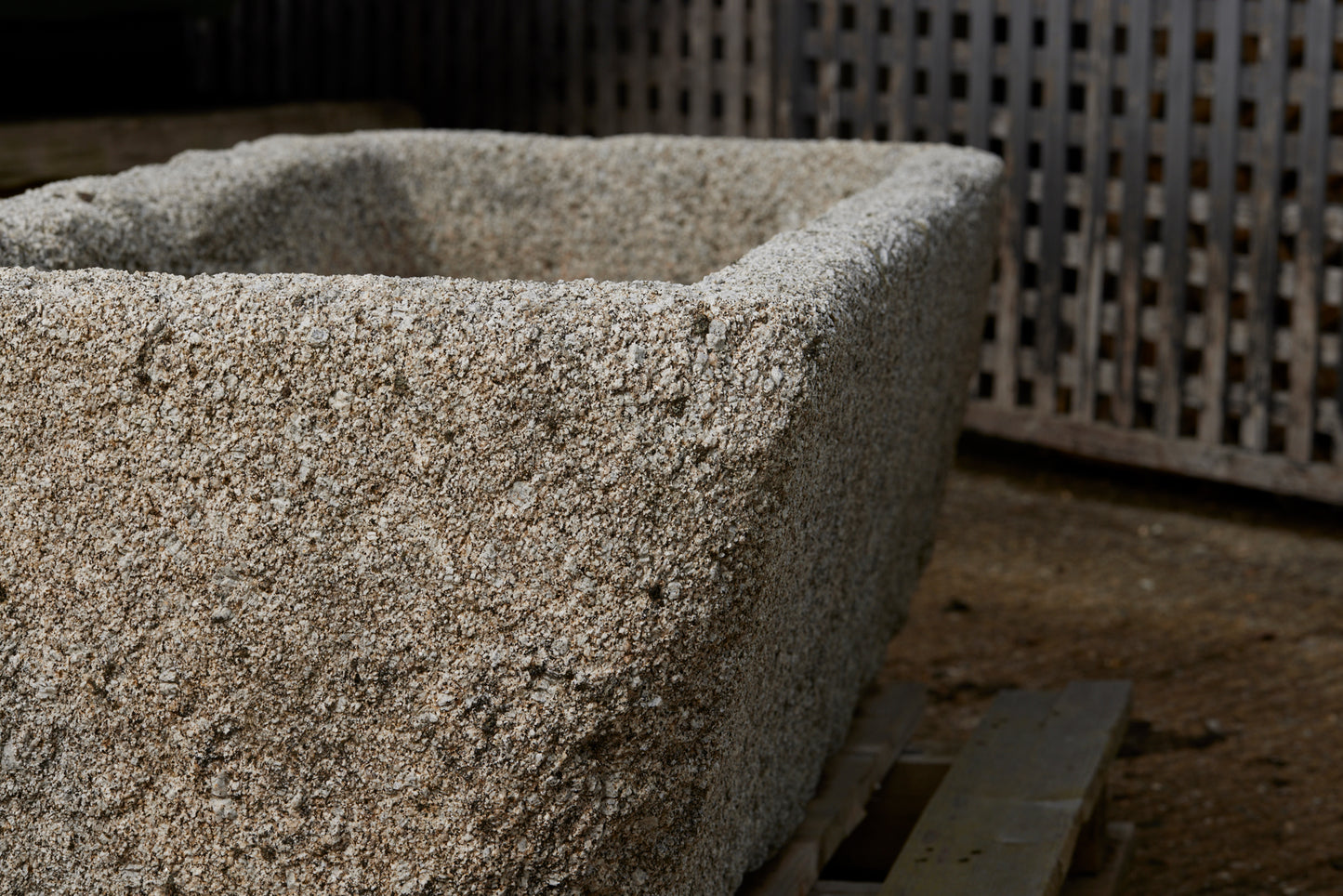 18th Century French White Granite Biche Trough