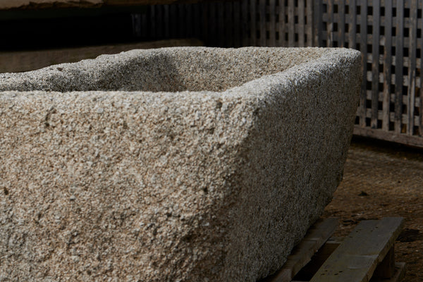18th Century French White Granite Biche Trough