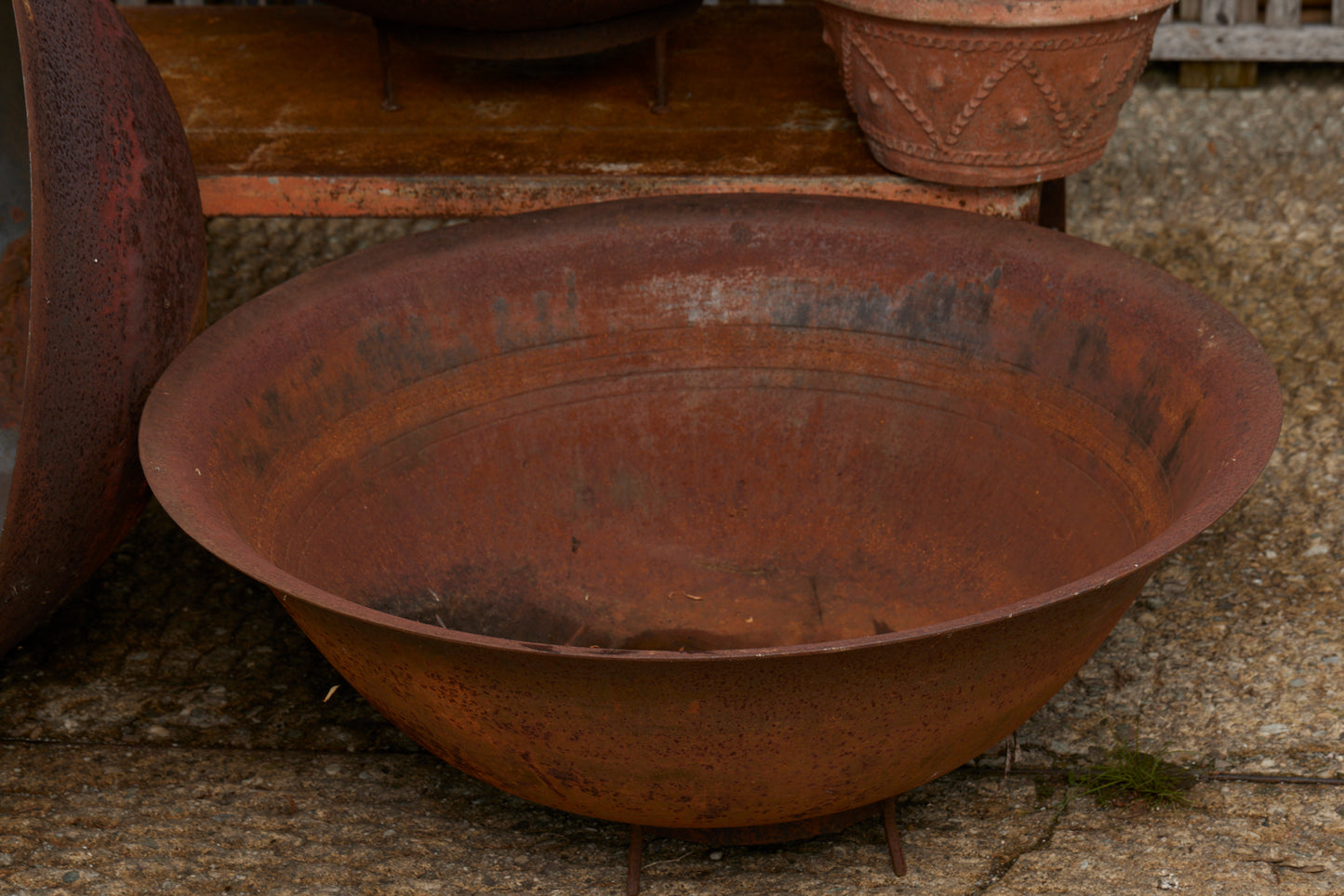 Assorted 19th Century Tempered Steel Batik Pots from Jakarta