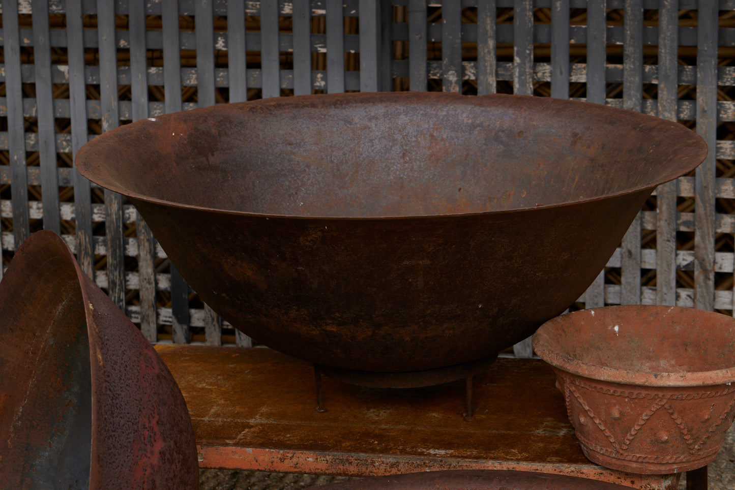 Assorted 19th Century Tempered Steel Batik Pots from Jakarta