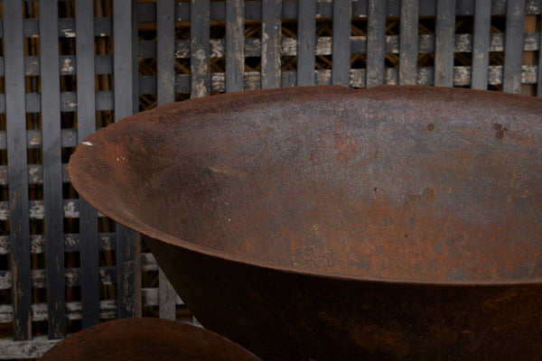 Assorted 19th Century Tempered Steel Batik Pots from Jakarta