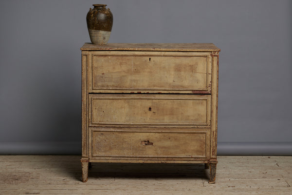 19th Century Spanish Cream Mule Chest with Blanket Chest Top