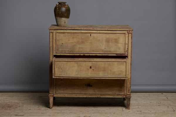 19th Century Spanish Cream Mule Chest with Blanket Chest Top