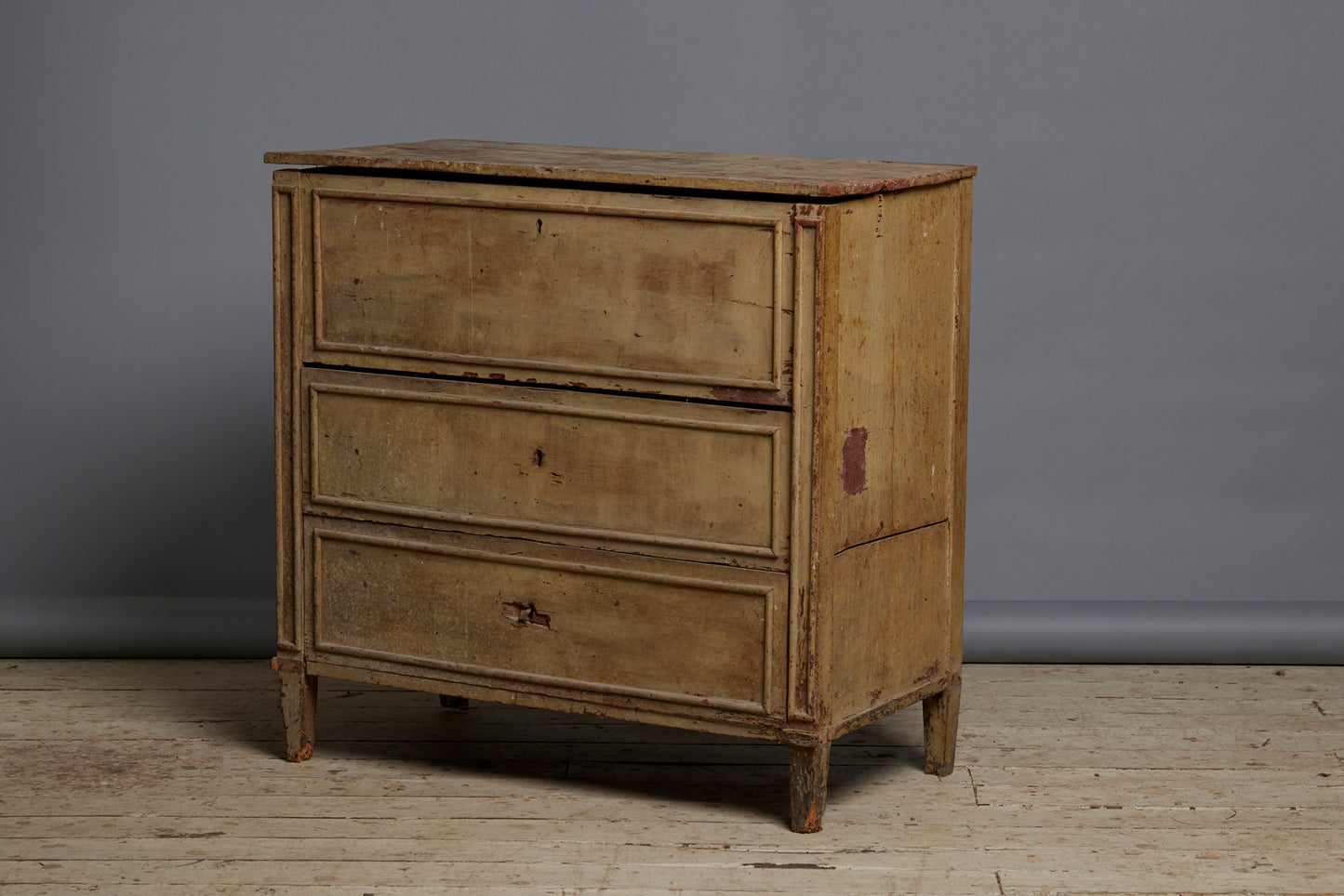 19th Century Spanish Cream Mule Chest with Blanket Chest Top