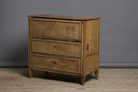 19th Century Spanish Cream Mule Chest with Blanket Chest Top