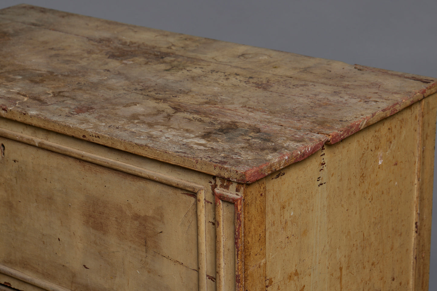 19th Century Spanish Cream Mule Chest with Blanket Chest Top