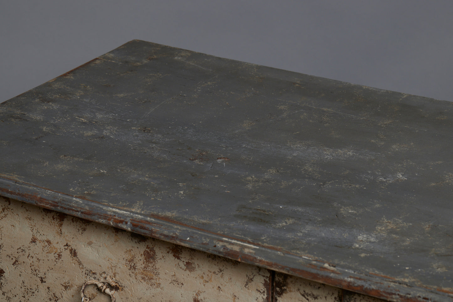 Late 18th Century Painted French Walnut Five Drawer Chest with Original Hardware