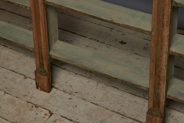 18th Century Italian Open Shelf Hanging Wall Cabinet with Moorish-Shaped Arches
