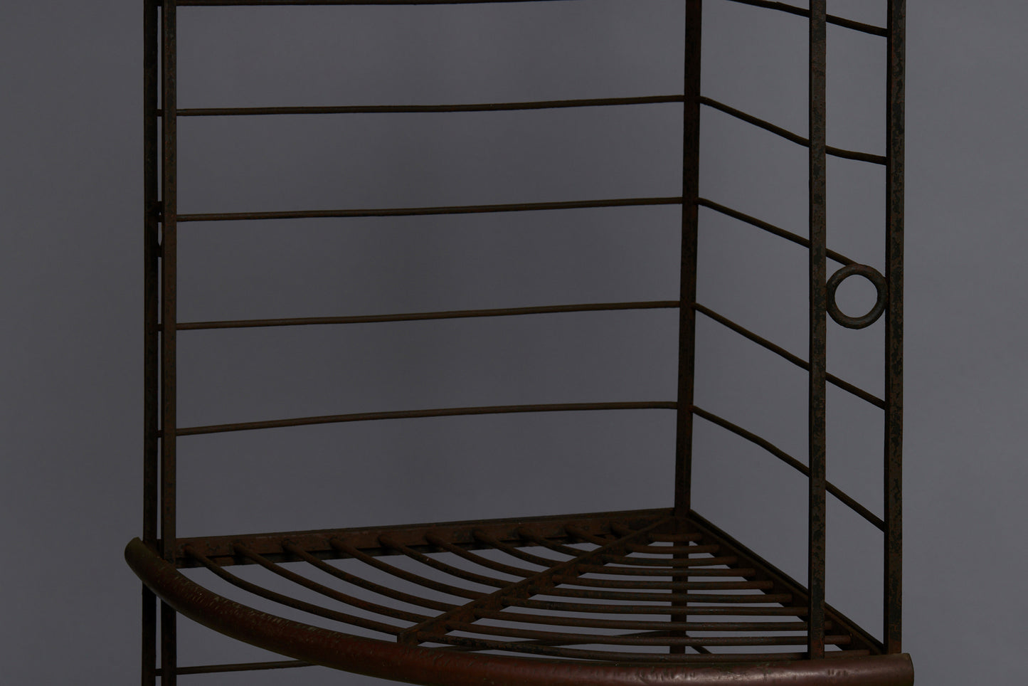 Turn of the 20th Century French Corner Bakers Rack with Four Shelves