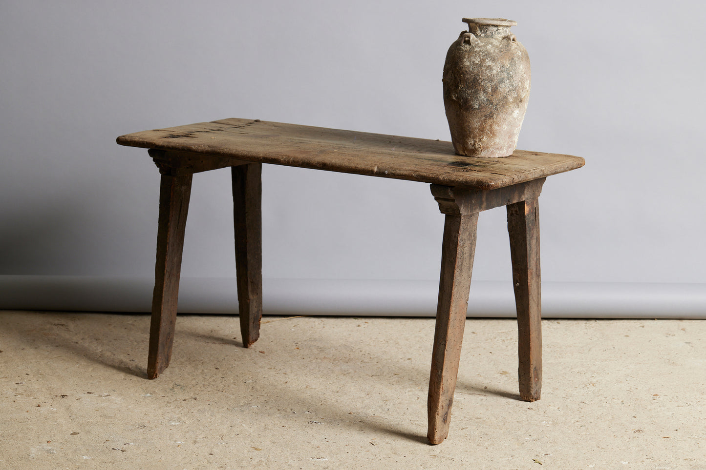 Early 19th Century Spanish One Board Rectangular Side Table