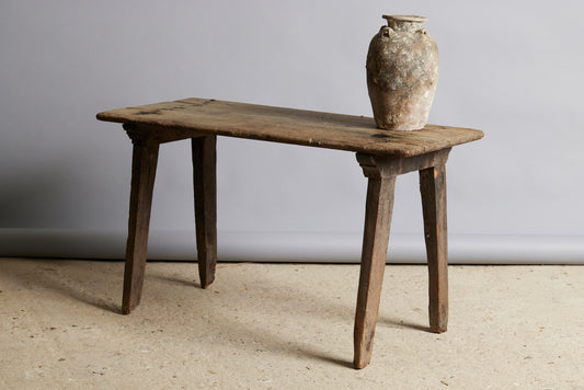 Early 19th Century Spanish One Board Rectangular Side Table