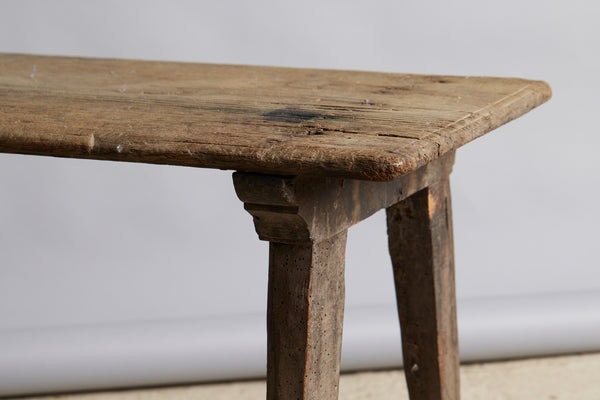 Early 19th Century Spanish One Board Rectangular Side Table