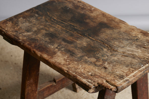 19th Century Primitive Spanish Pine Side Table