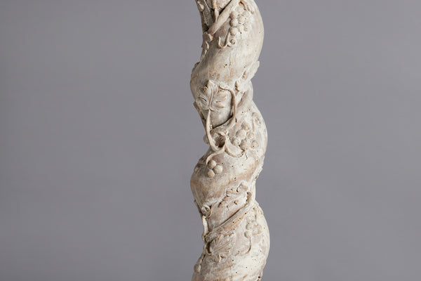 17th Century French Baluster Column with Grapevine & Dolphin Motif