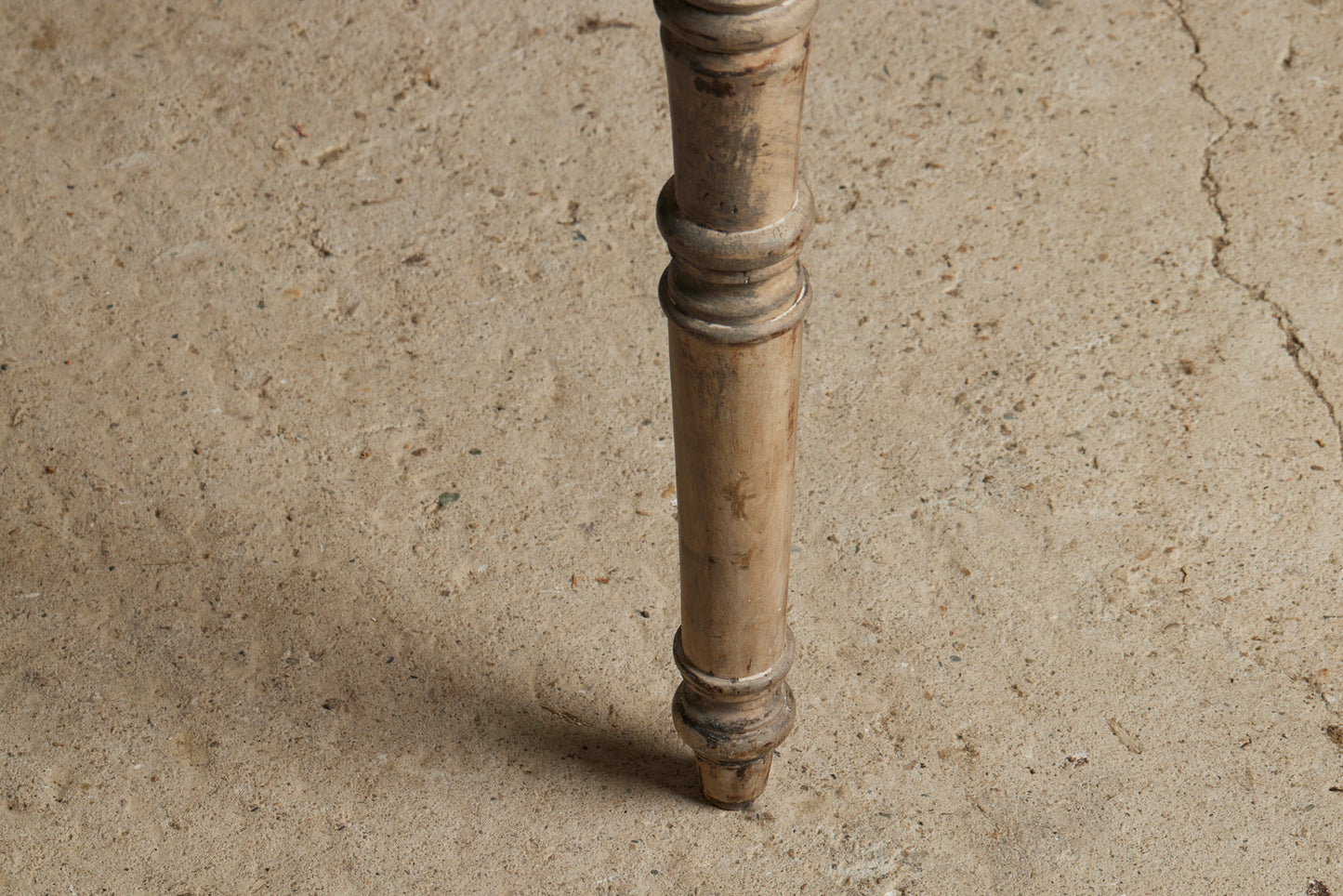 Pair of 19th Century French Demilune Painted Oak Console Tables